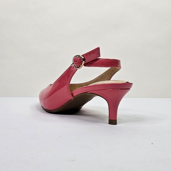 Liz Claiborne Pink Quebec Slingback Kitten Heels - Picture 5 of 16